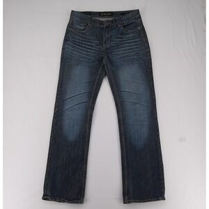 CJ BLACK Jeans Mens 29x32 Blue Low Rise Bootcut Denim Distressed Stitching